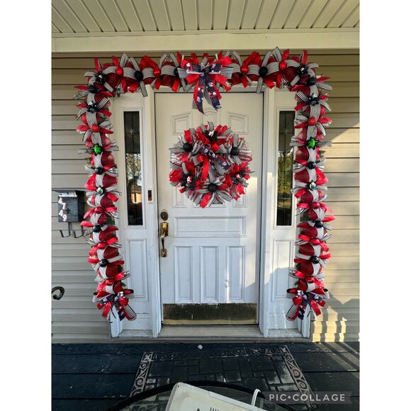 Nightmare Before Christmas 9 Ft Garland – Handmade Jack Skellington Display